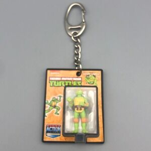 TMNT Michelangelo Micro Action Figure Keychain Mini Toy Nickelodeon 2021 Viacom